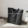Waterproof 100% polyester black shopping bag with own logo